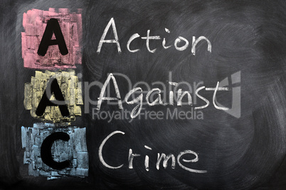 Acronym of AAC for Action against Crime