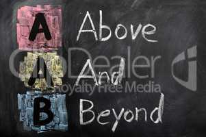 Acronym of AAB for Above and Beyond