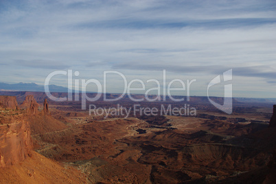 View on canyons and mountains, Canyonlands Nationalpark
