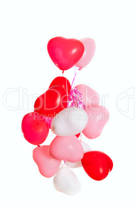 Group of heart shaped balloons