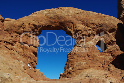 Big arch and small girl Arches National Park, Utah