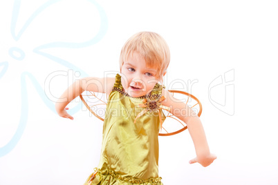 Cheerful fairy little girl