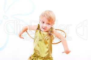 Cheerful fairy little girl