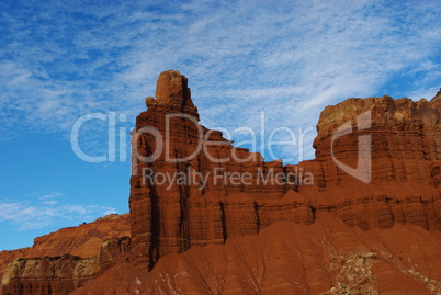 Red rock formations and bizarre sky, Capitol Reef National Park, Utah