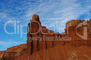 Red rock formations and bizarre sky, Capitol Reef National Park, Utah