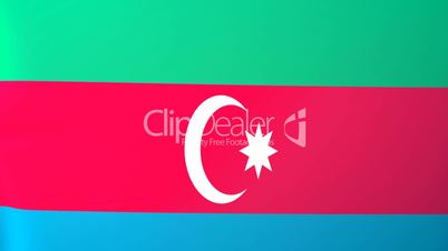 Azerbaijan Waving Flag