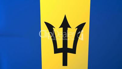 Barbados Waving Flag