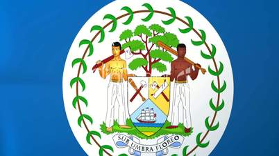 Belize Waving Flag