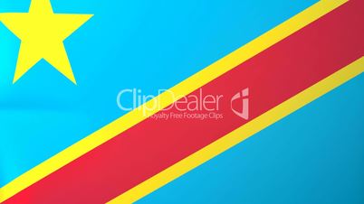 Democratic Republic of the Congo Waving Flag