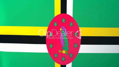 Dominica Waving Flag