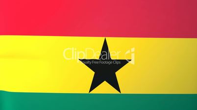 Ghana Waving Flag