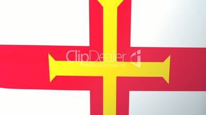 Guernsey Waving Flag