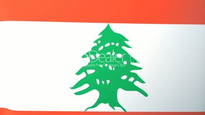 Lebanon Waving Flag
