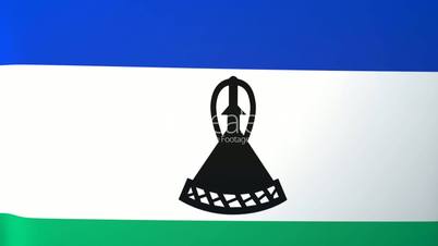 Lesotho Waving Flag