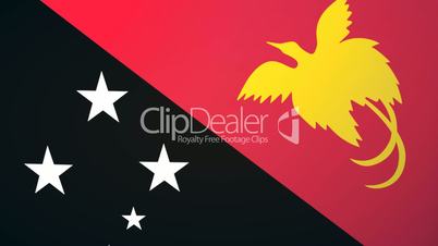 Papua New Guinea Waving Flag