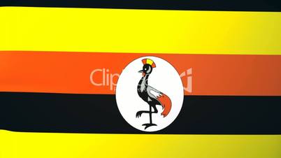 Uganda Waving Flag