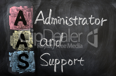 Acronym of AAS for administrator and support