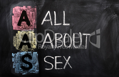 Acronym of AAS for All About Sex