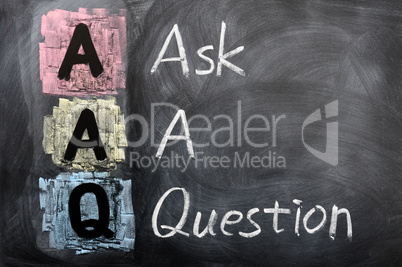 Acronym of AAQ for Ask a Question