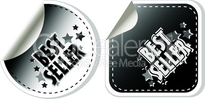 Vector Best Seller stickers set isolated on white