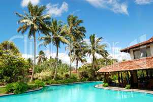 The restaurant at swimming pool, Bentota, Sri Lanka