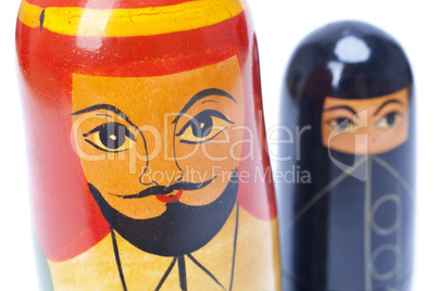 Arab Man and Woman Nesting Dolls