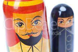 Arab Man and Woman Nesting Dolls