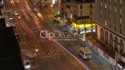 Timelapse Traffic at night on 8th Ave