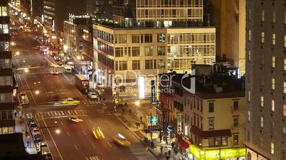 Timelapse Traffic at night on 8th Ave