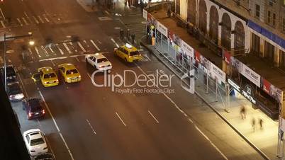 Timelapse Traffic at night on 8th Ave