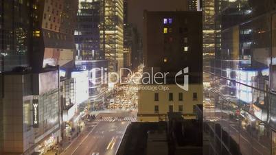 Timelapse Traffic at night on 8th Ave