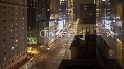 Timelapse Traffic at night on 8th Ave