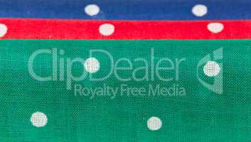 Red, blue and green handkerchiefs