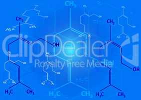 The chemical structural formula of spirit