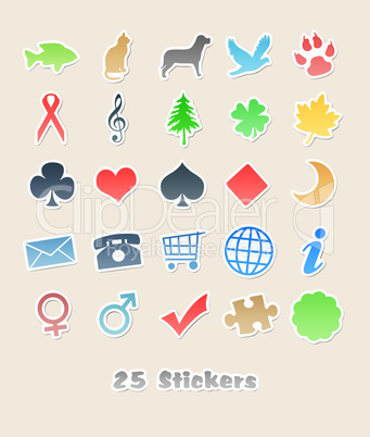 25 different stickers for your design