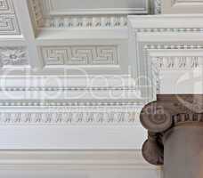 Intricate plaster cornice ceiling