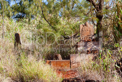 Abandoned chinese graveyard in Kauai