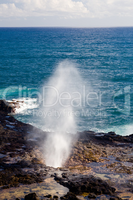 Spouting Horn off Poipu in Kauai