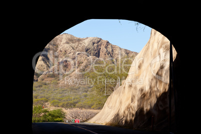 Road to interior of Diamond Head Crater