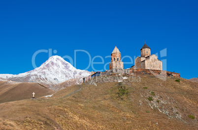 Mount Kazbek and Trinity Monastery, Georgia