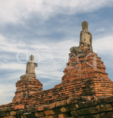 Buddha statues at Wat Wattanaram, Ayutthaya