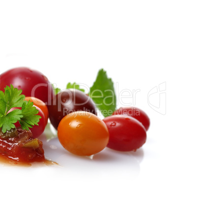 Salsa And Fresh Tomatoes