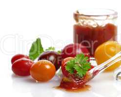 Salsa And Fresh Tomatoes