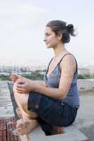 Girl on roof