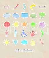 25 different stickers for your design