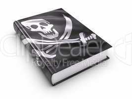 Book covered with pirates flag