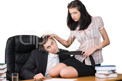 Boss and him secretary