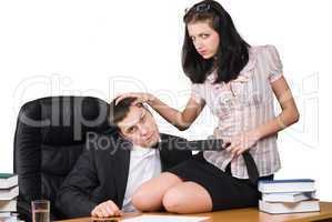 Boss and him secretary