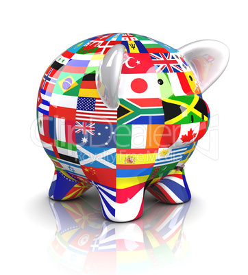 Piggy Bank - Collection of flags