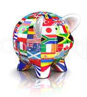 Piggy Bank - Collection of flags